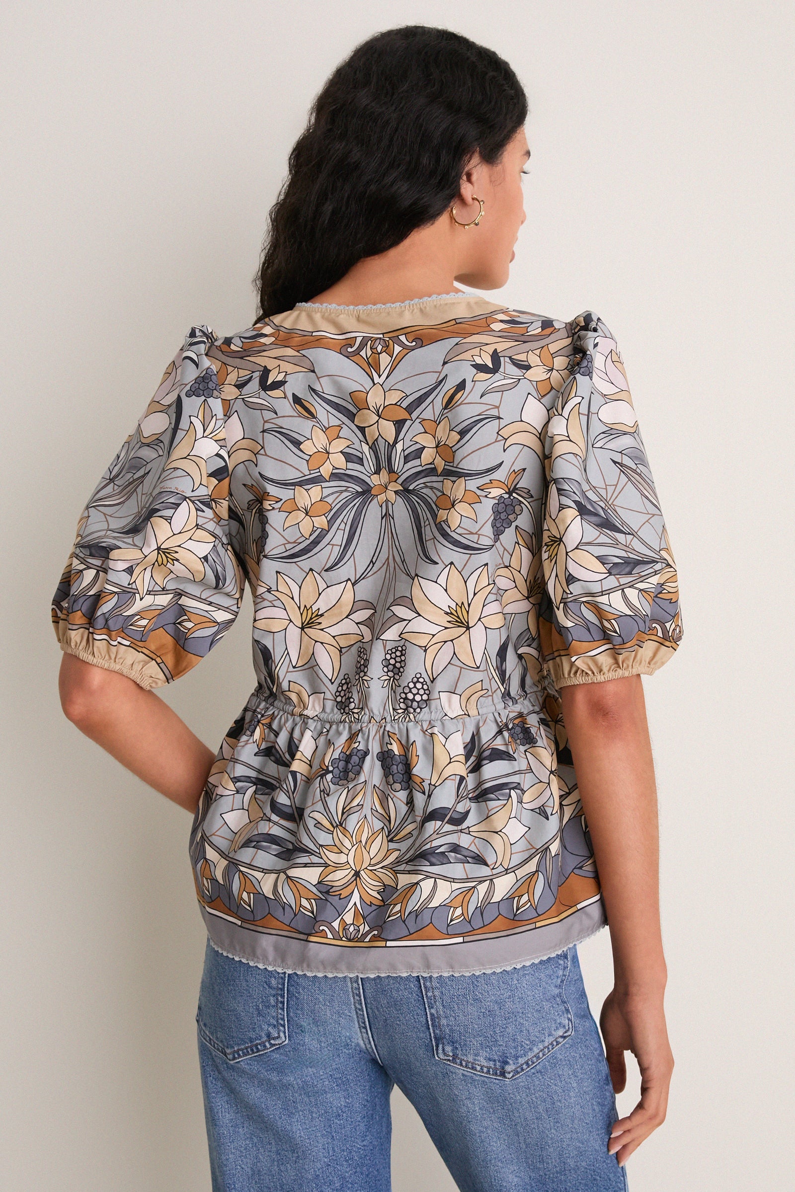 Stained Glass Beauty Soft Blue Blouse