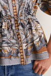 Stained Glass Beauty Soft Blue Blouse