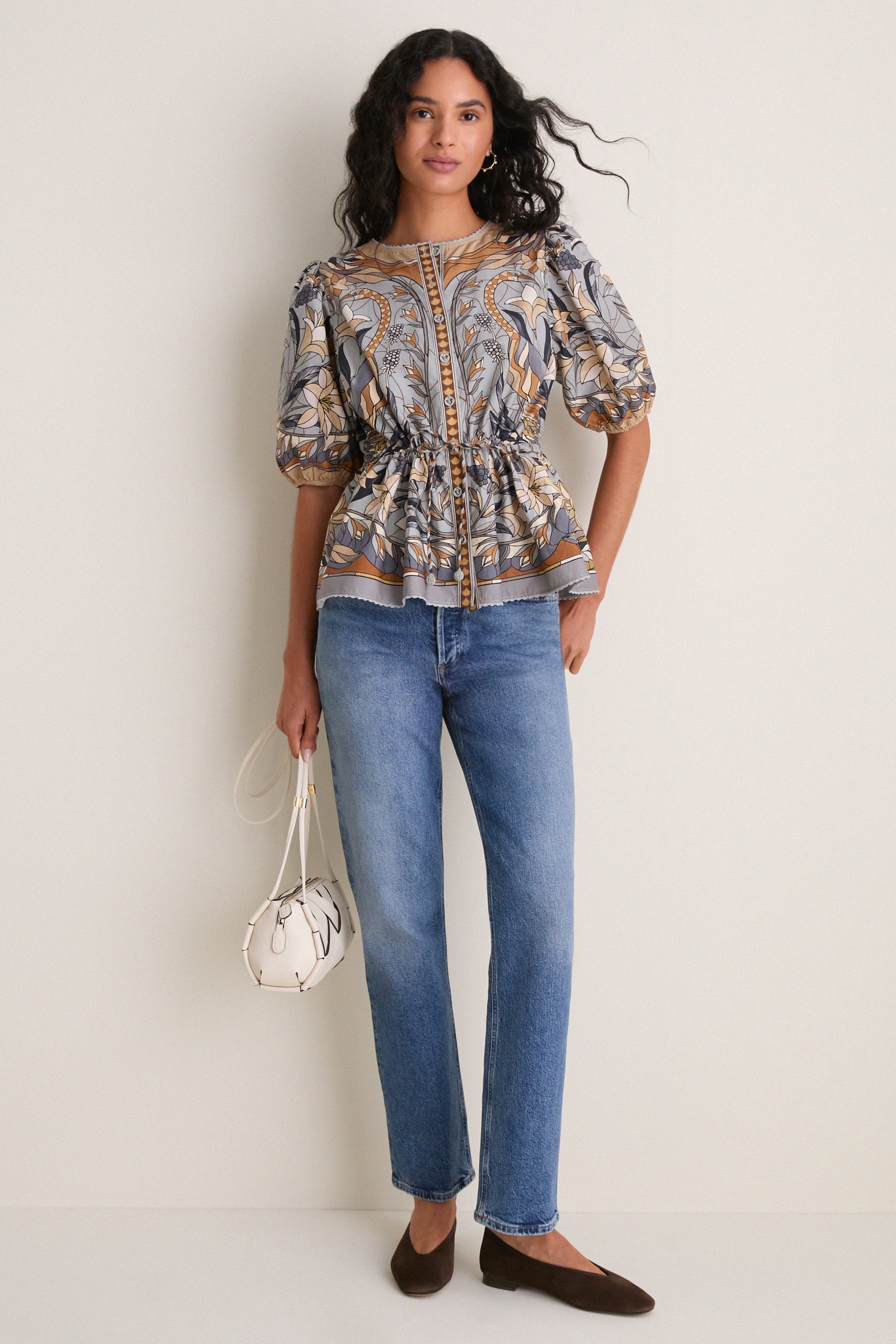 Stained Glass Beauty Soft Blue Blouse