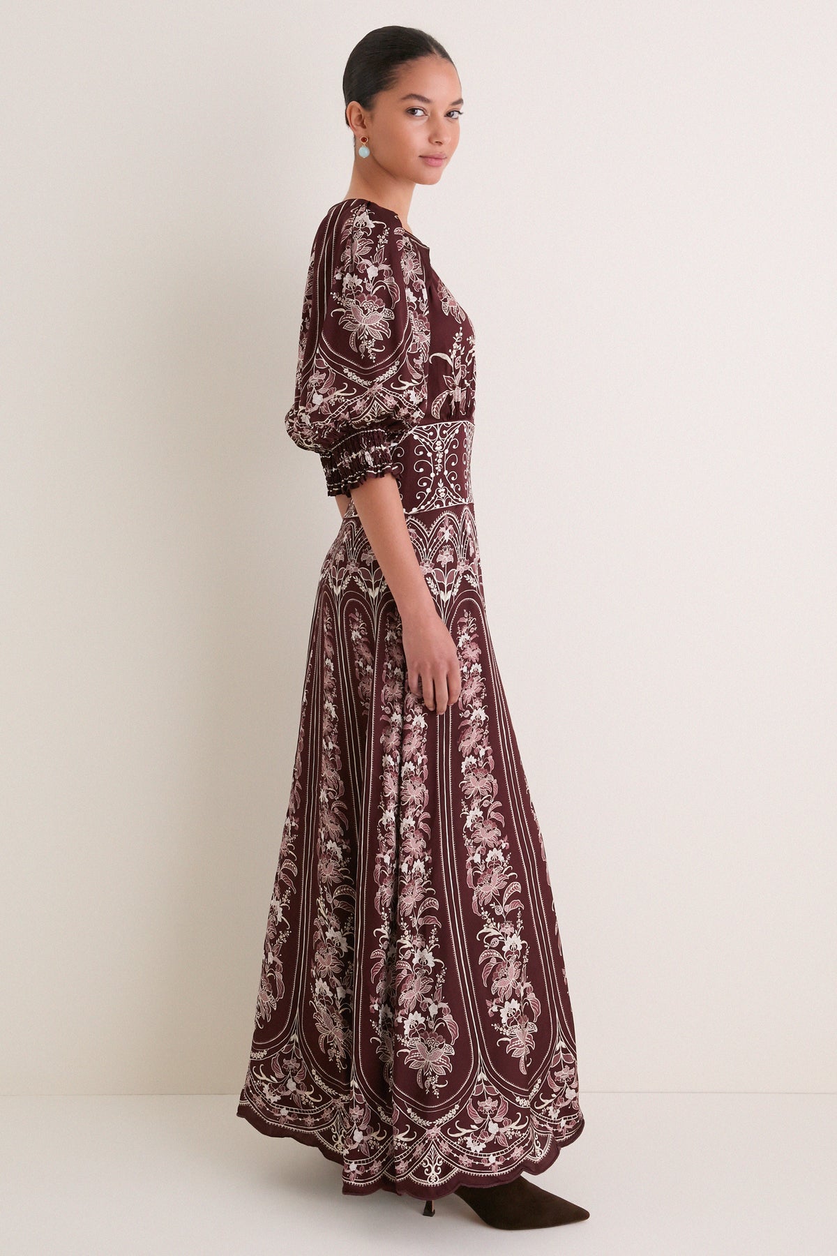 Liz Burgundy Maxi Dress