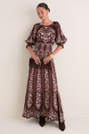 Liz Burgundy Maxi Dress