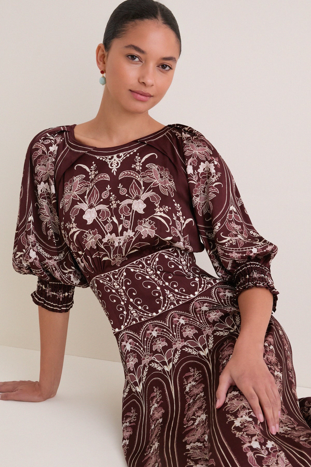 Liz Burgundy Maxi Dress