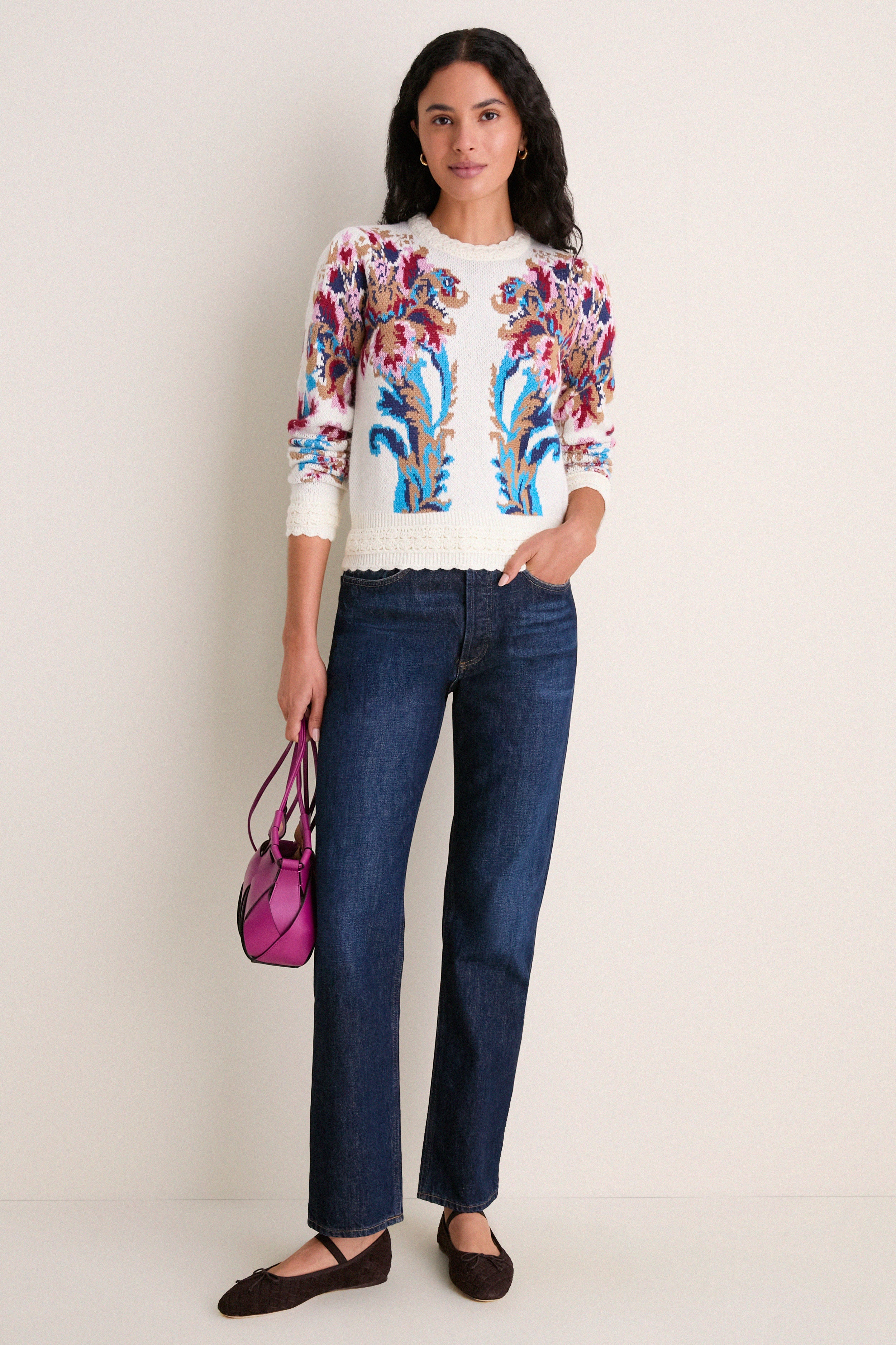 Arabesque Off-White Knit Sweater