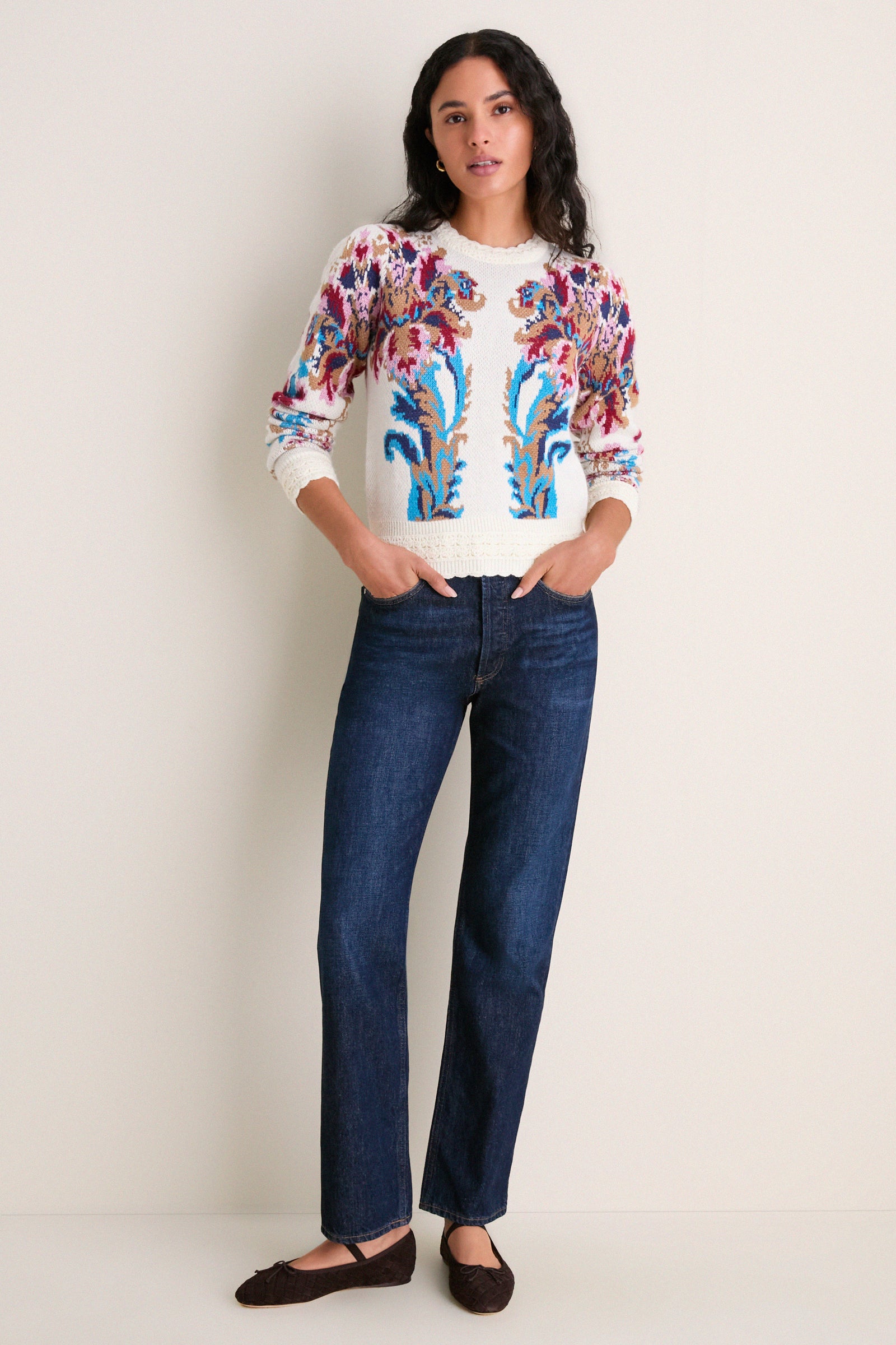 Arabesque Off-White Knit Sweater