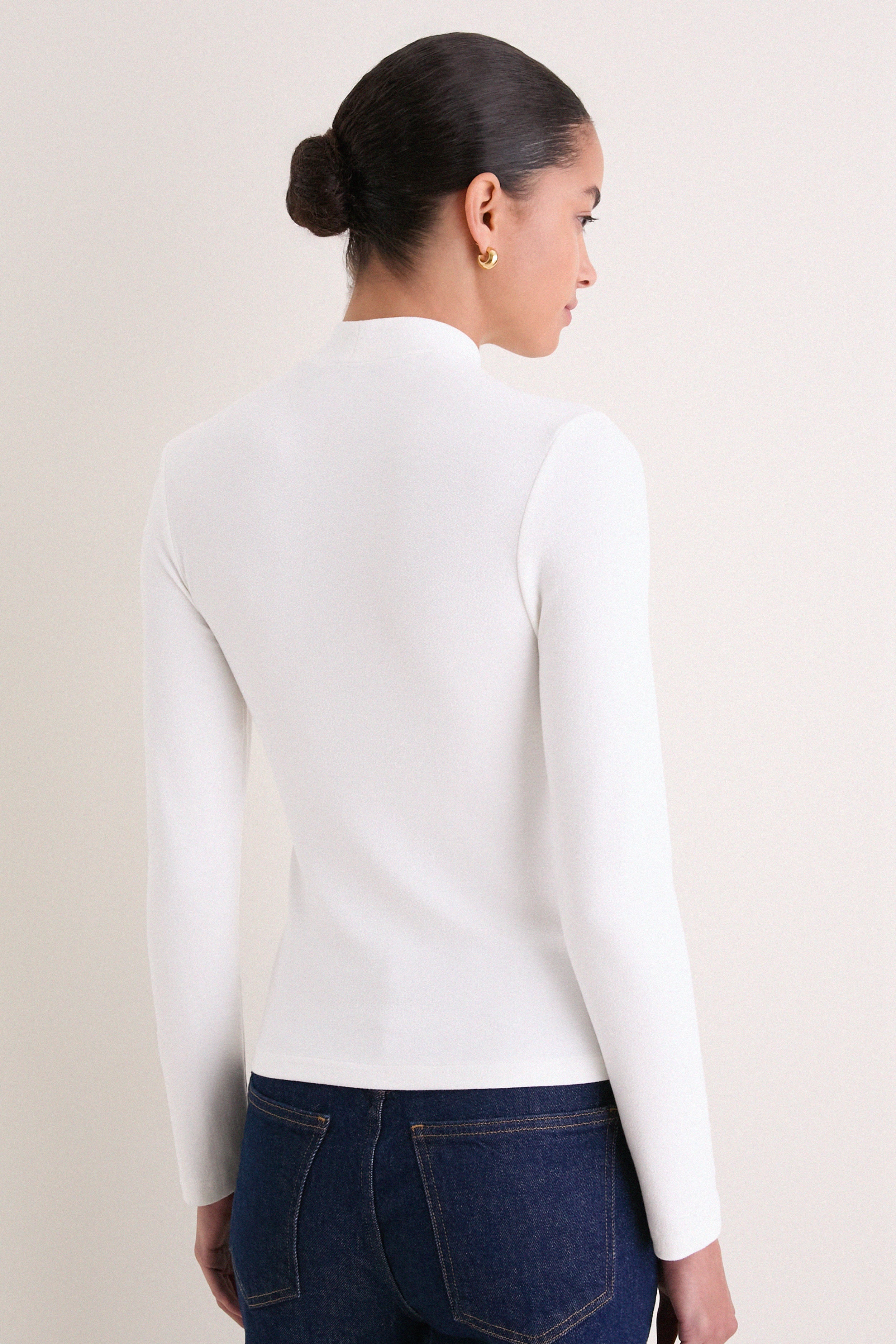 Off-White Long Sleeve Flower Top | Farm Rio