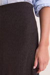 Marron Boushra Midi Skirt