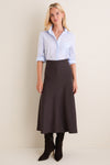 Marron Boushra Midi Skirt