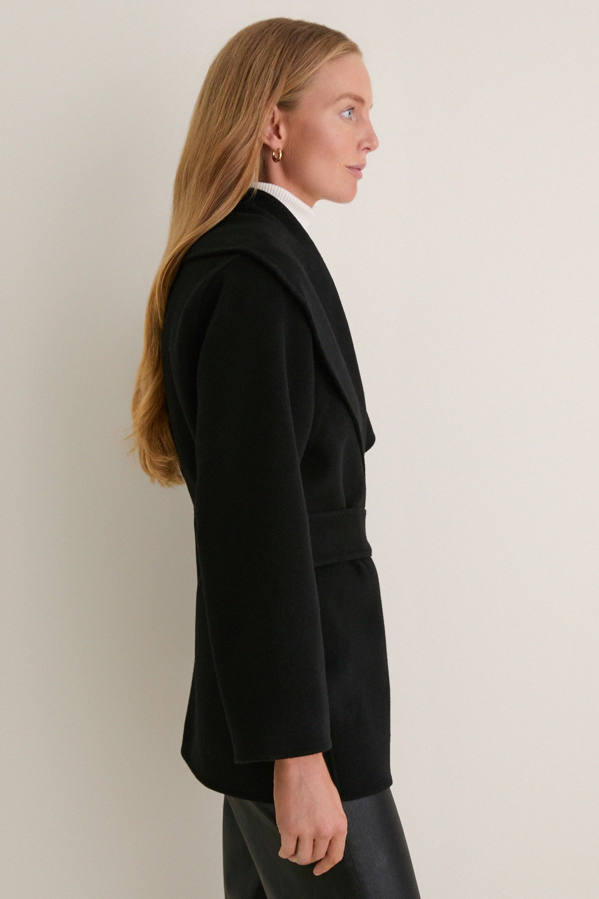 Noir Gracie Wrap Coat