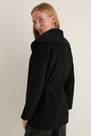 Noir Gracie Wrap Coat