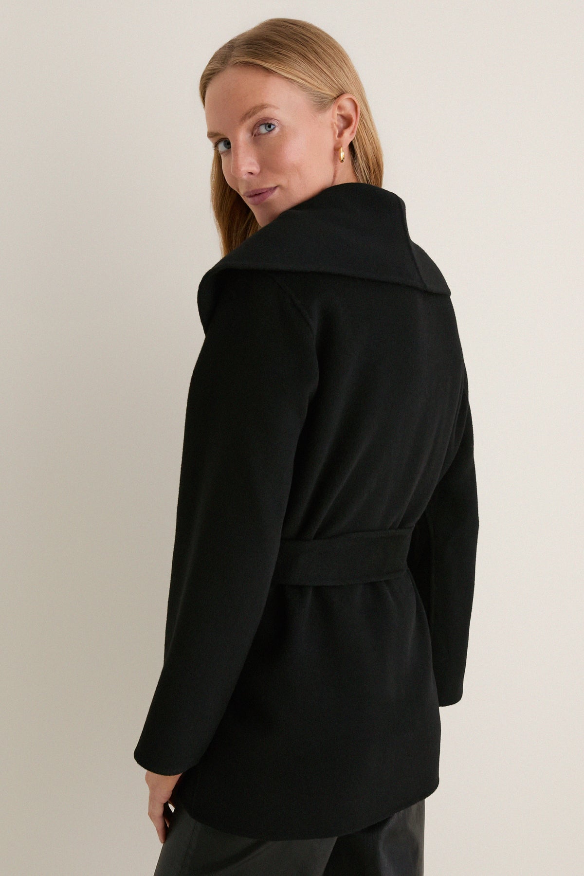 Noir Gracie Wrap Coat