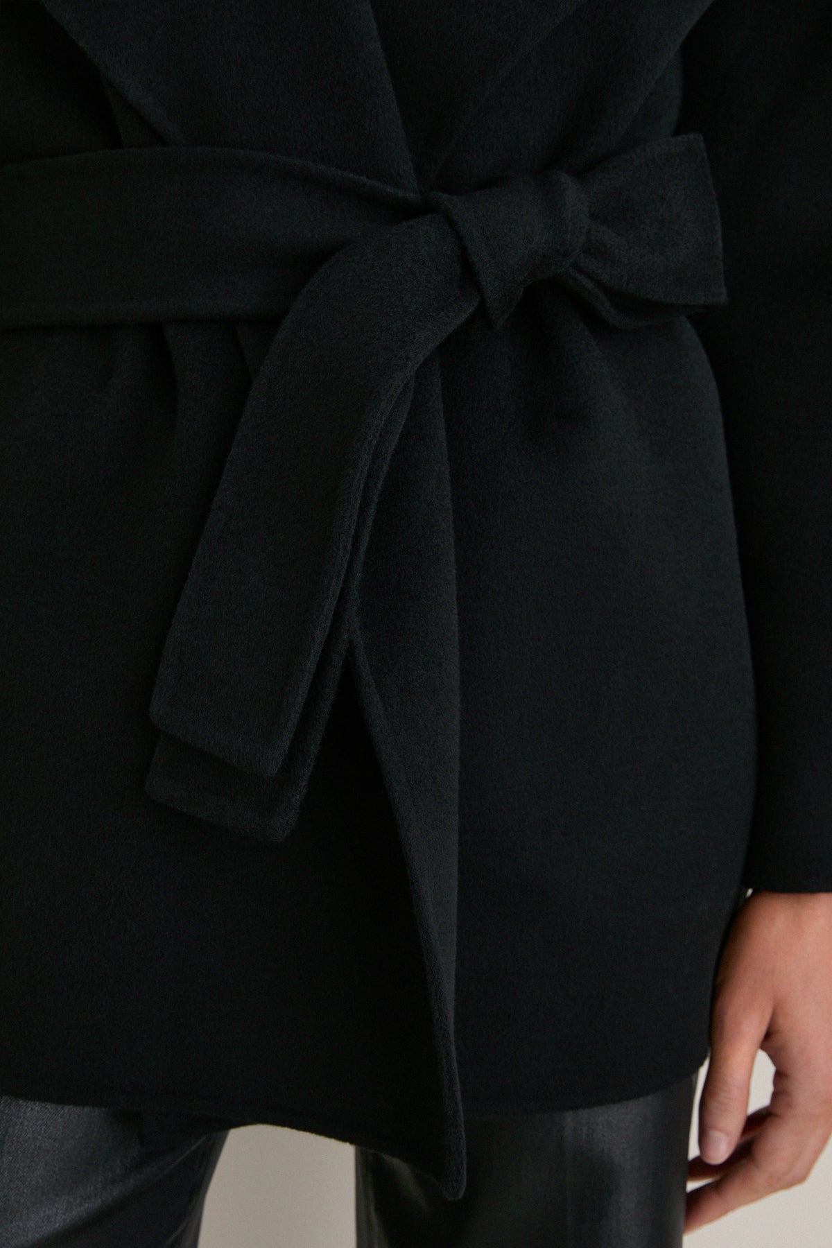 Noir Gracie Wrap Coat