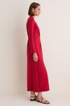 Riding Red Long Sleeve Volta Dress