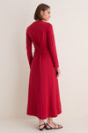 Riding Red Long Sleeve Volta Dress