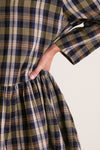 Basket Weave Plaid Romana Mini Dress