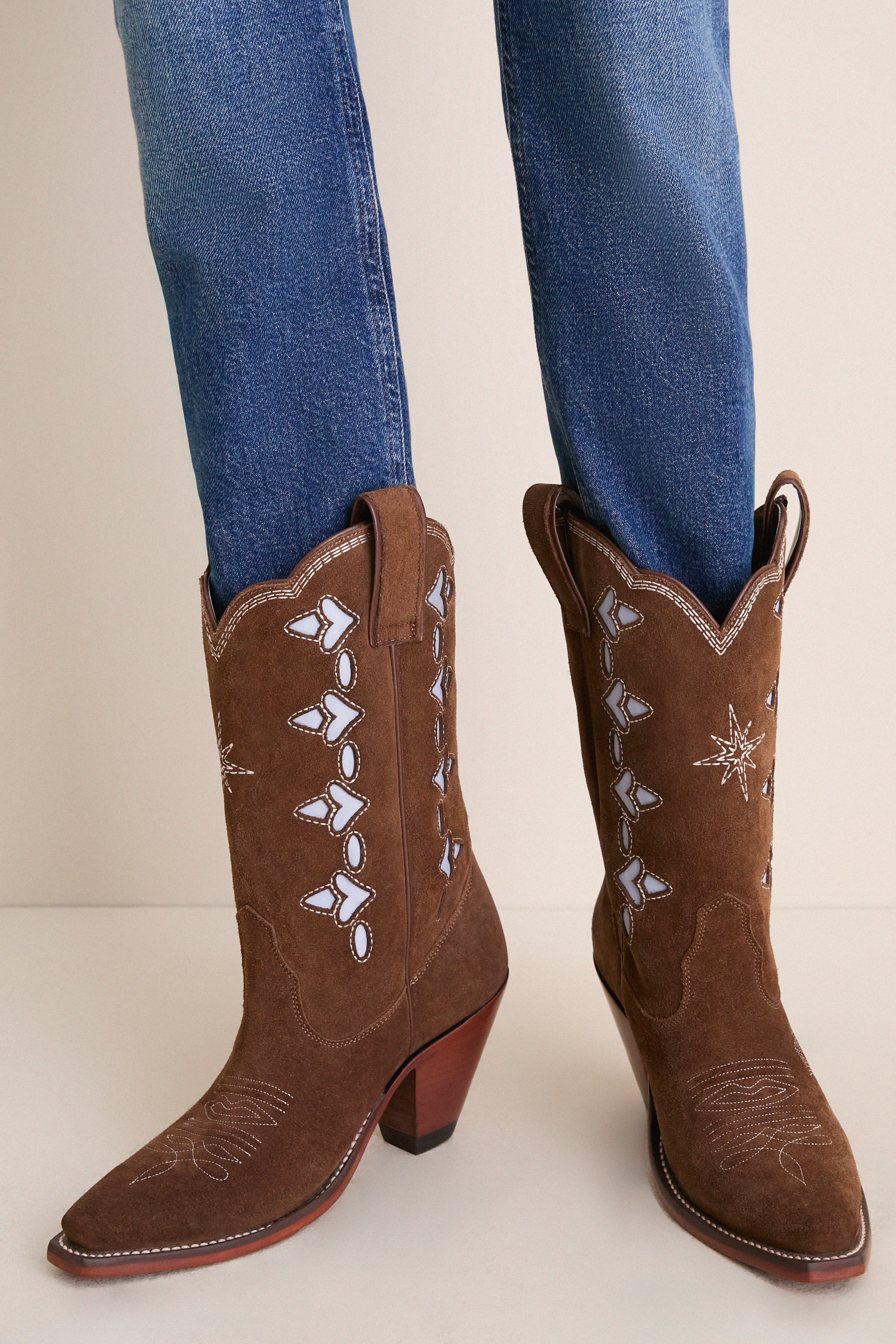 Brown Suede Jazzy Boots