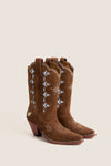Brown Suede Jazzy Boots