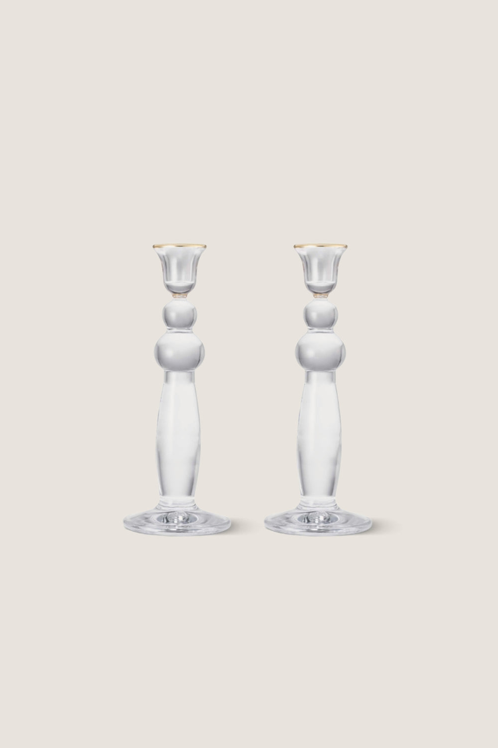 Gold Rim Sancia Extra Tall Taper Candleholders