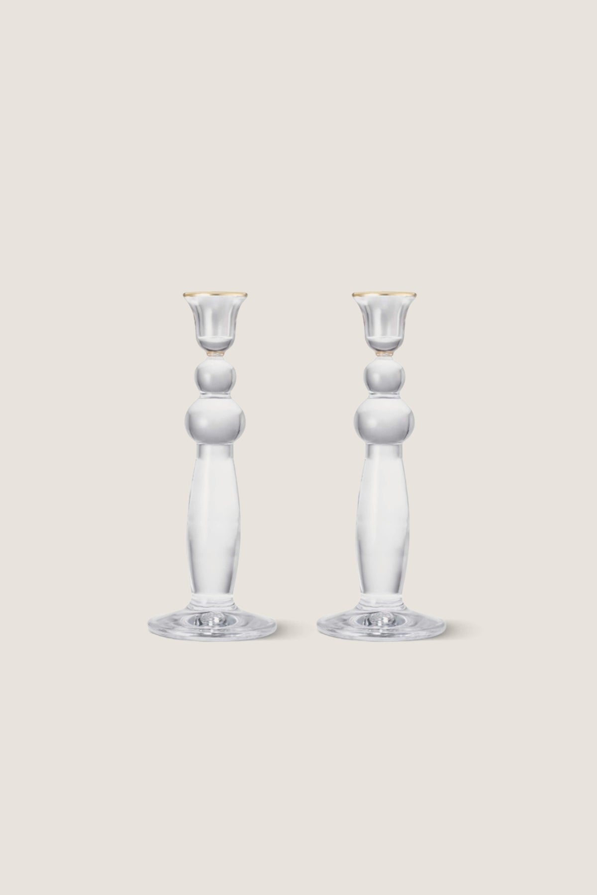Gold Rim Sancia Extra Tall Taper Candleholders