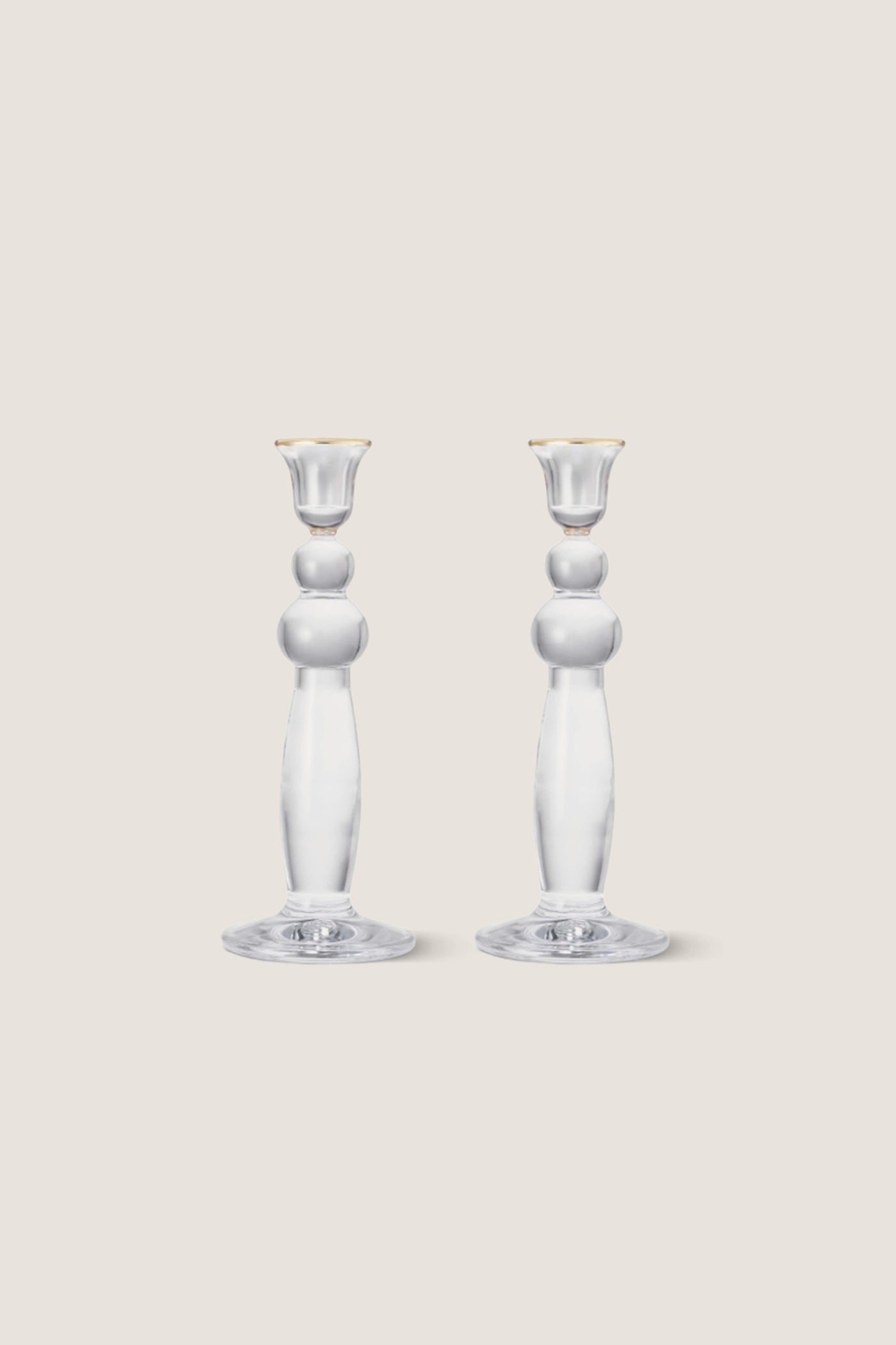Gold Rim Sancia Extra Tall Taper Candleholders