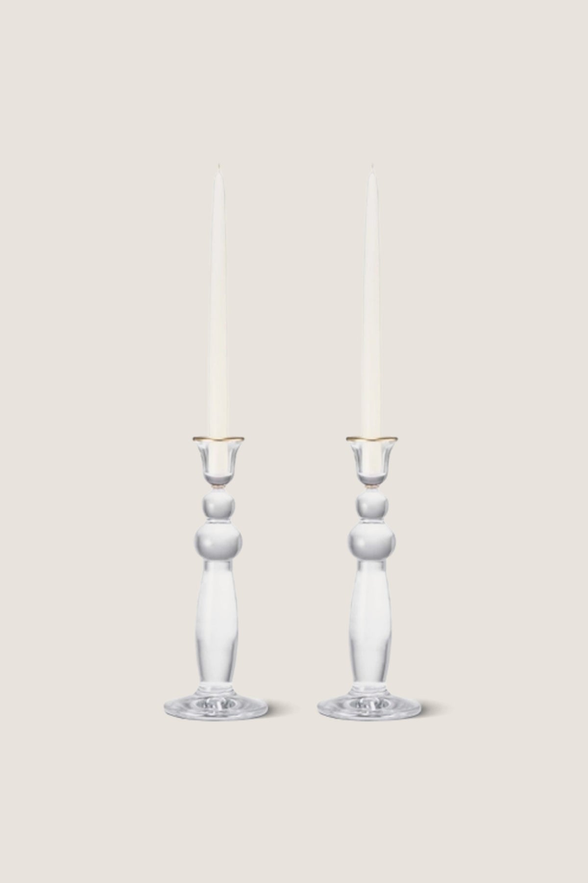Gold Rim Sancia Extra Tall Taper Candleholders