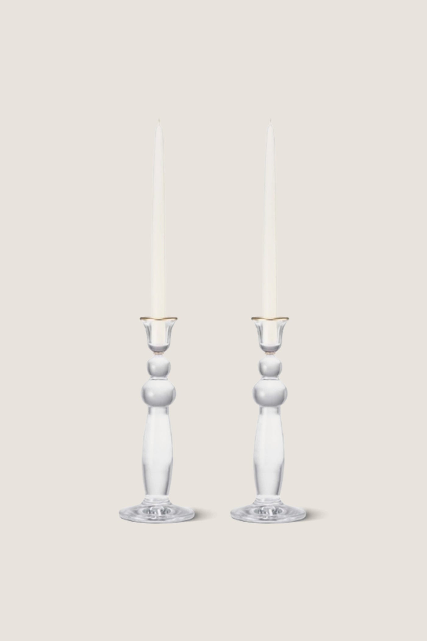 Gold Rim Sancia Extra Tall Taper Candleholders