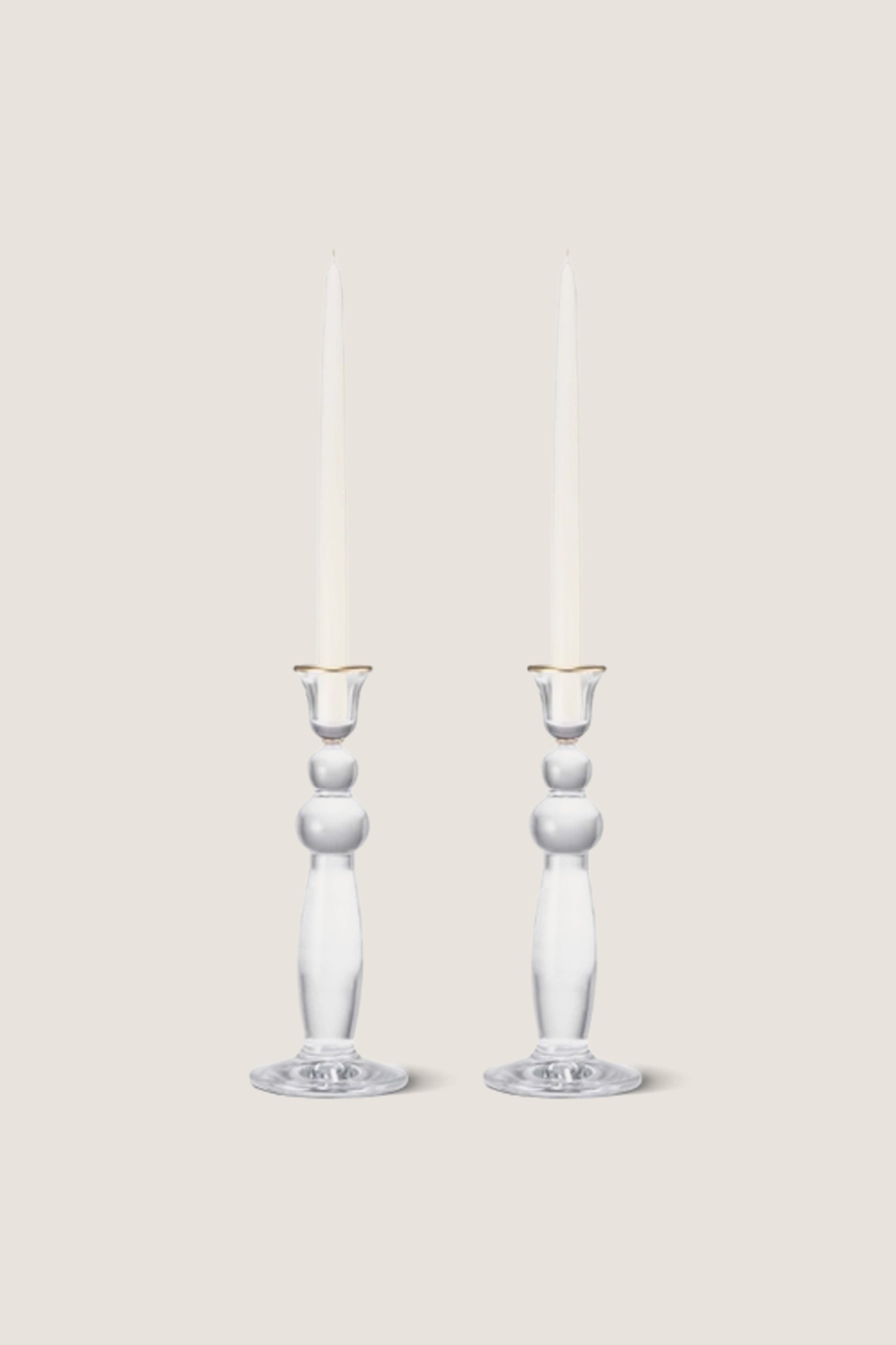 Gold Rim Sancia Extra Tall Taper Candleholders