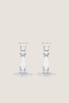 Gold Rim Sancia Tall Taper Candleholders