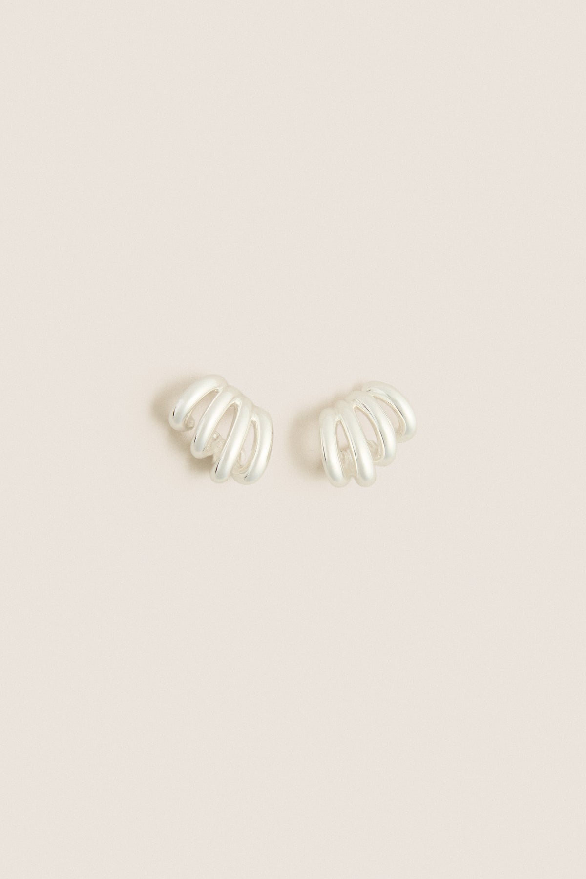 High Polish Silver Monroe Earrings