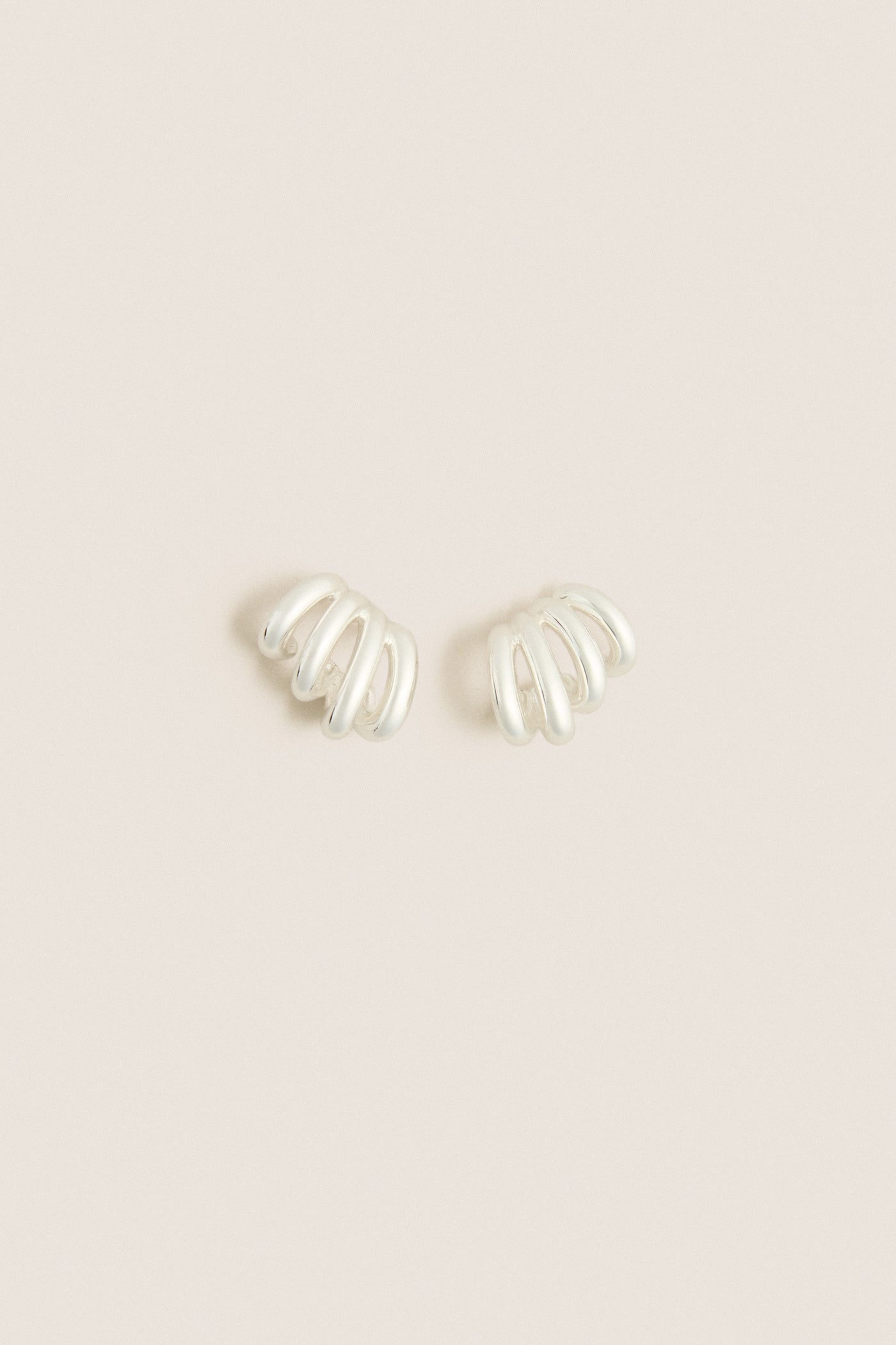 High Polish Silver Monroe Earrings