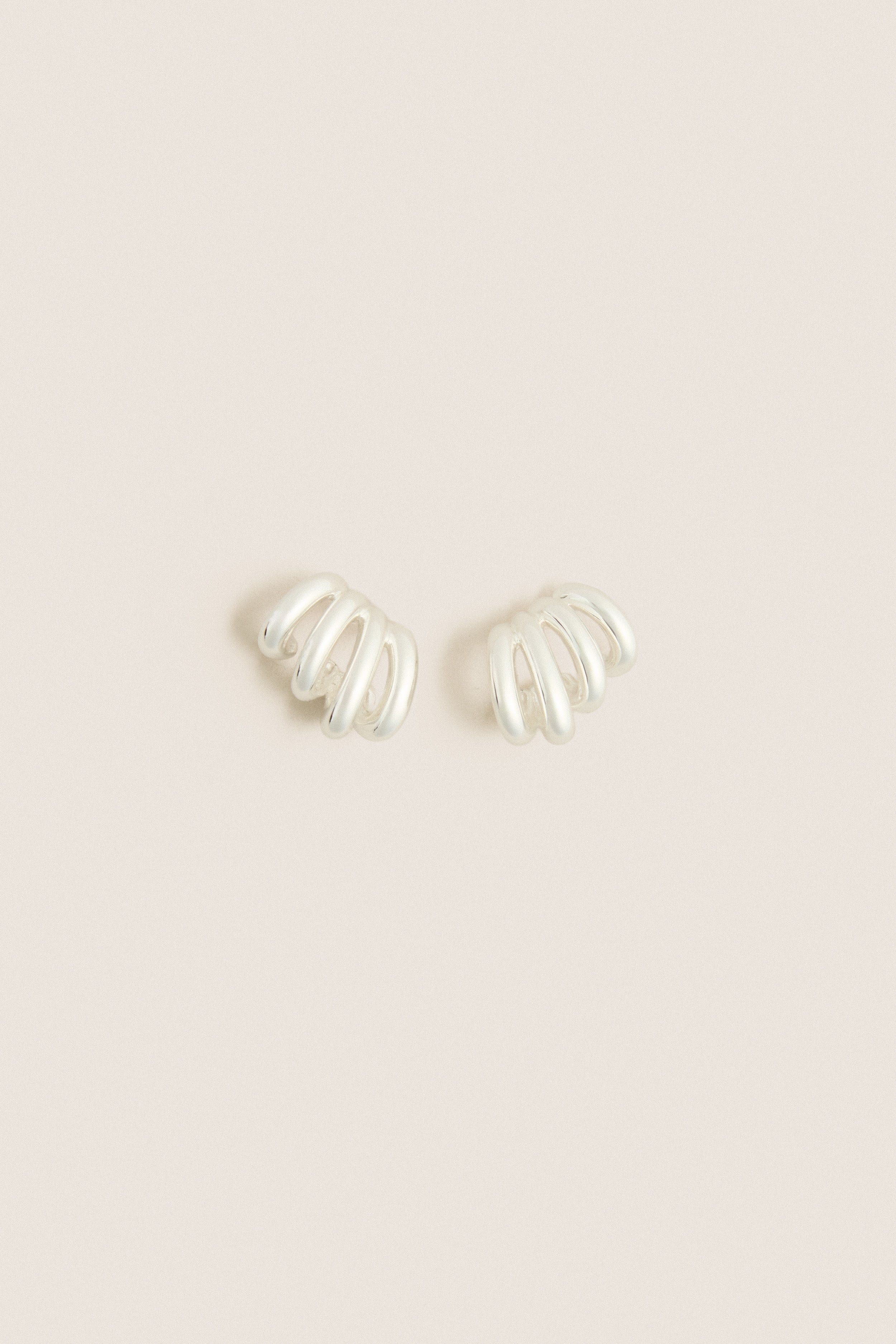 High Polish Silver Monroe Earrings