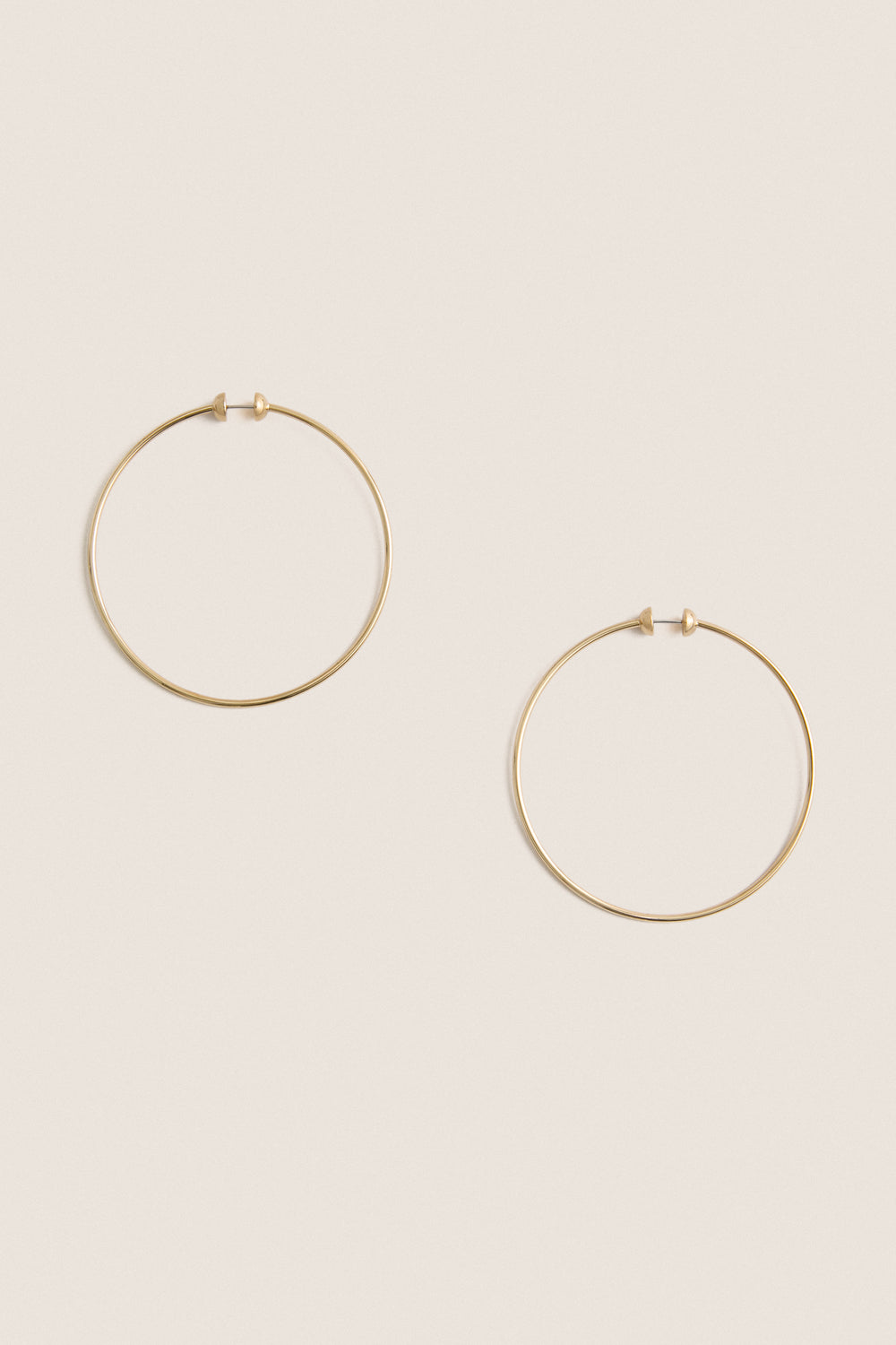 High Polish Gold Large Icon Hoops