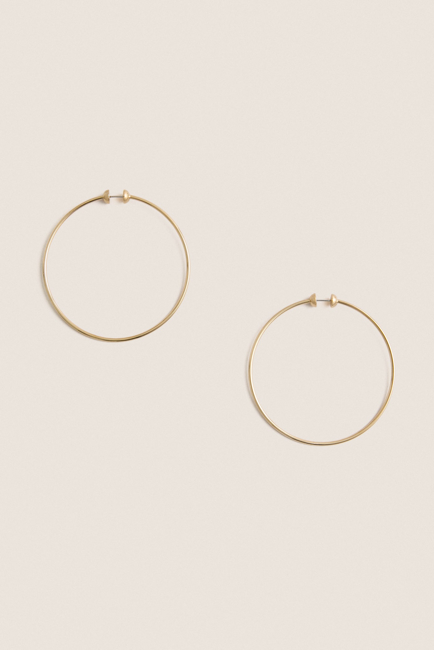 High Polish Gold Large Icon Hoops
