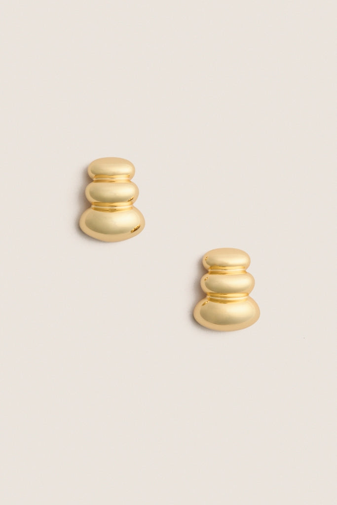 High Polish Gold Non-Stop Earrings