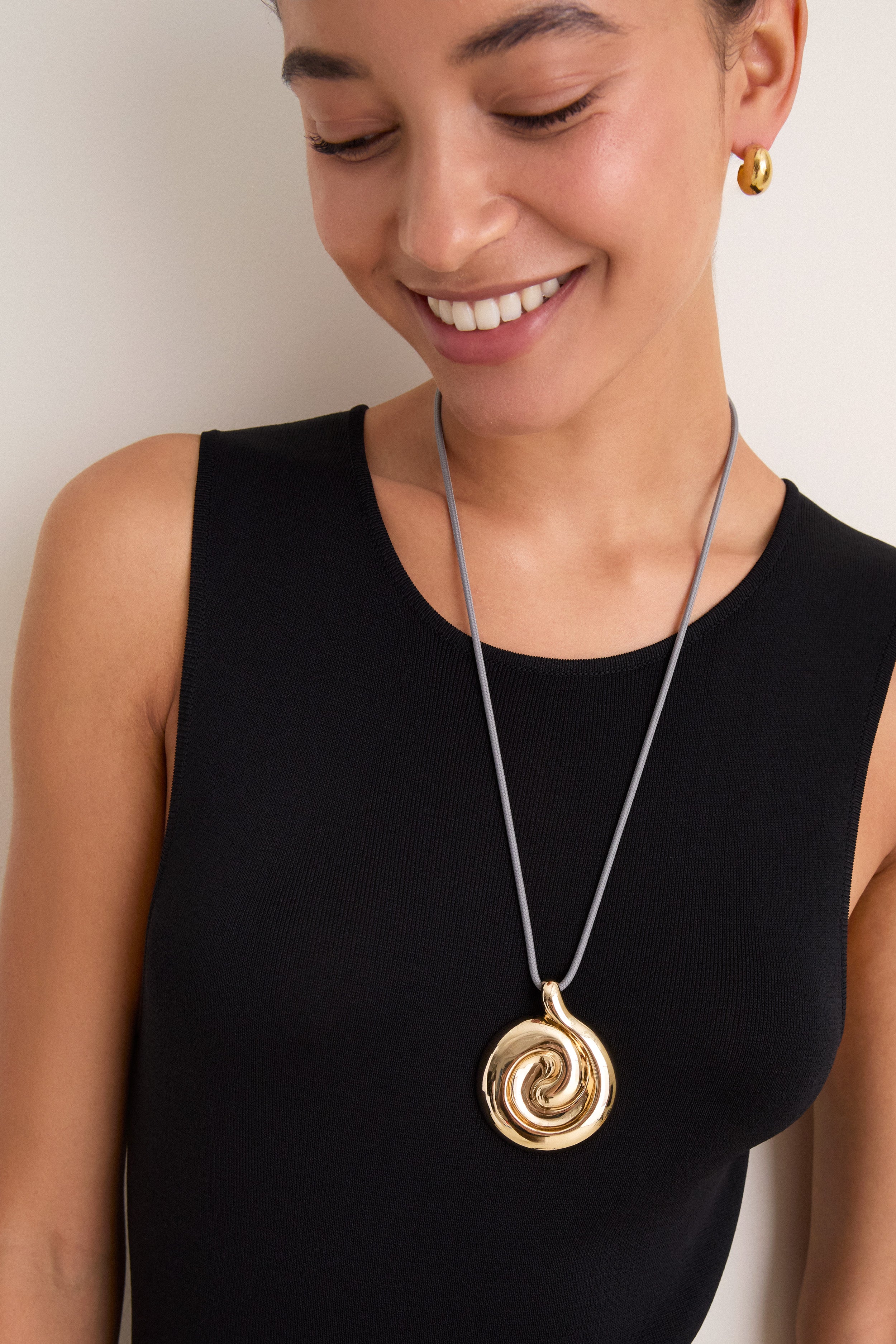 High Polish Gold Nico Mirror Rope Necklace