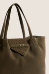Olive Suede Large Blaine Tote