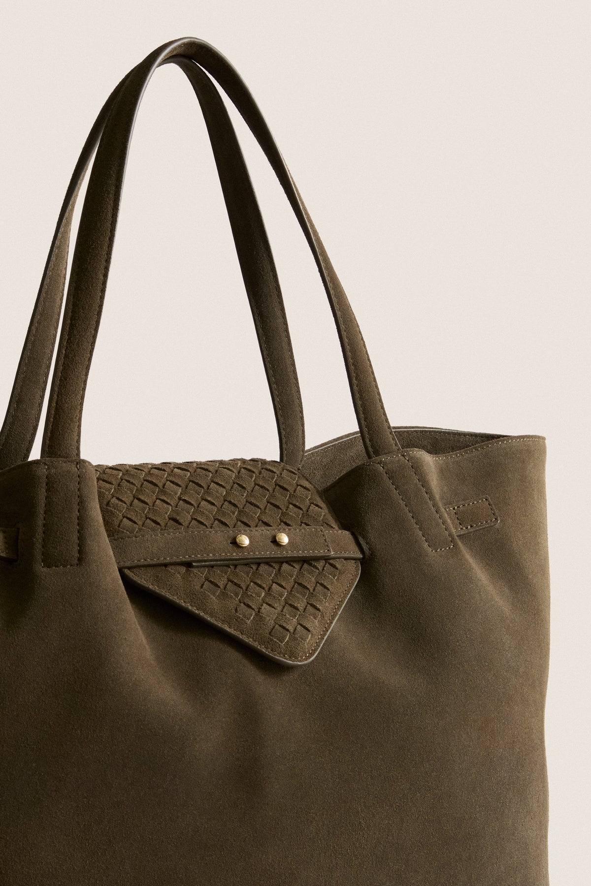 Olive Suede Large Blaine Tote