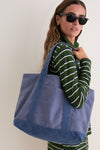 Large Cornflower Heritage Canvas Tote