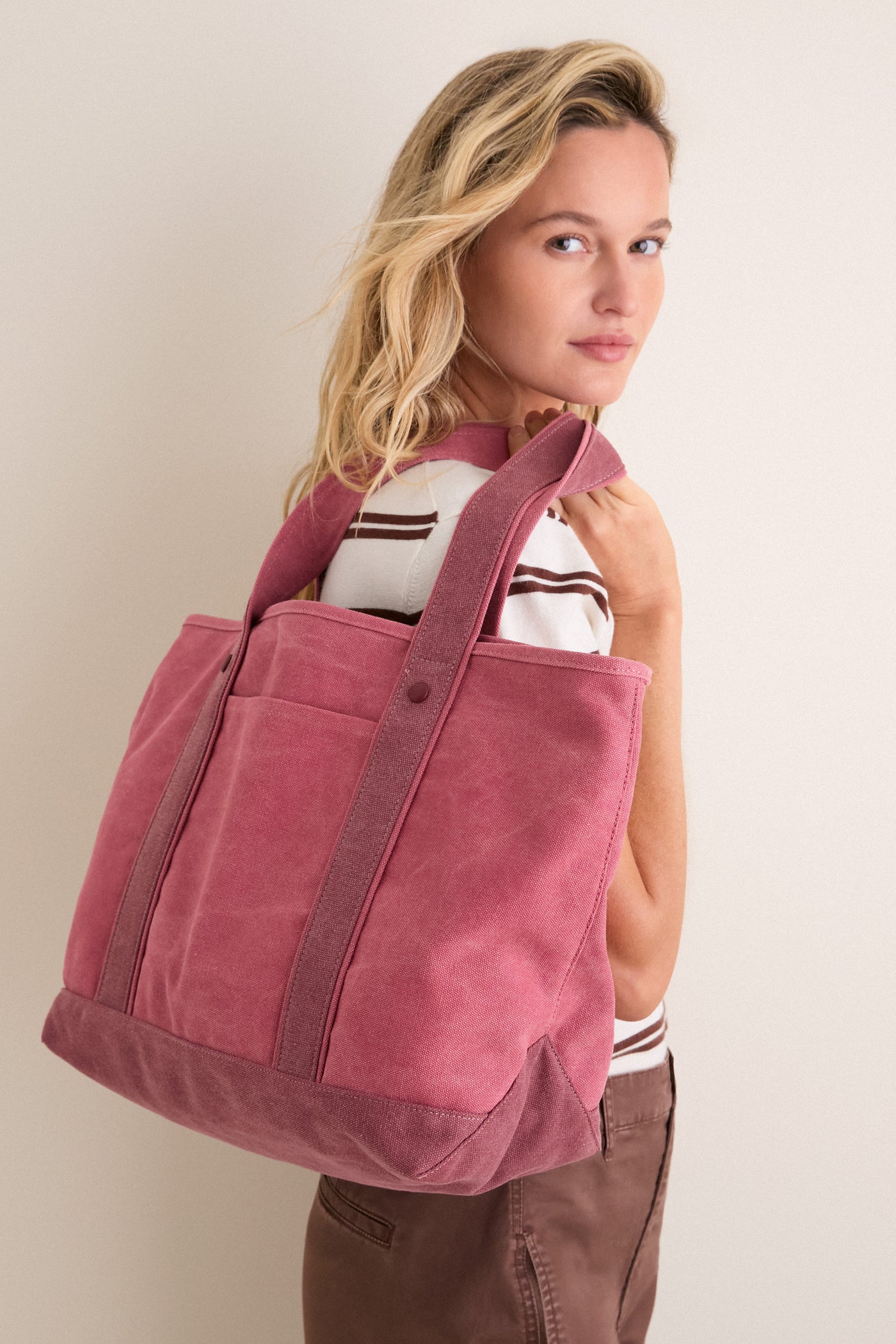 Large Brick Heritage Canvas Tote