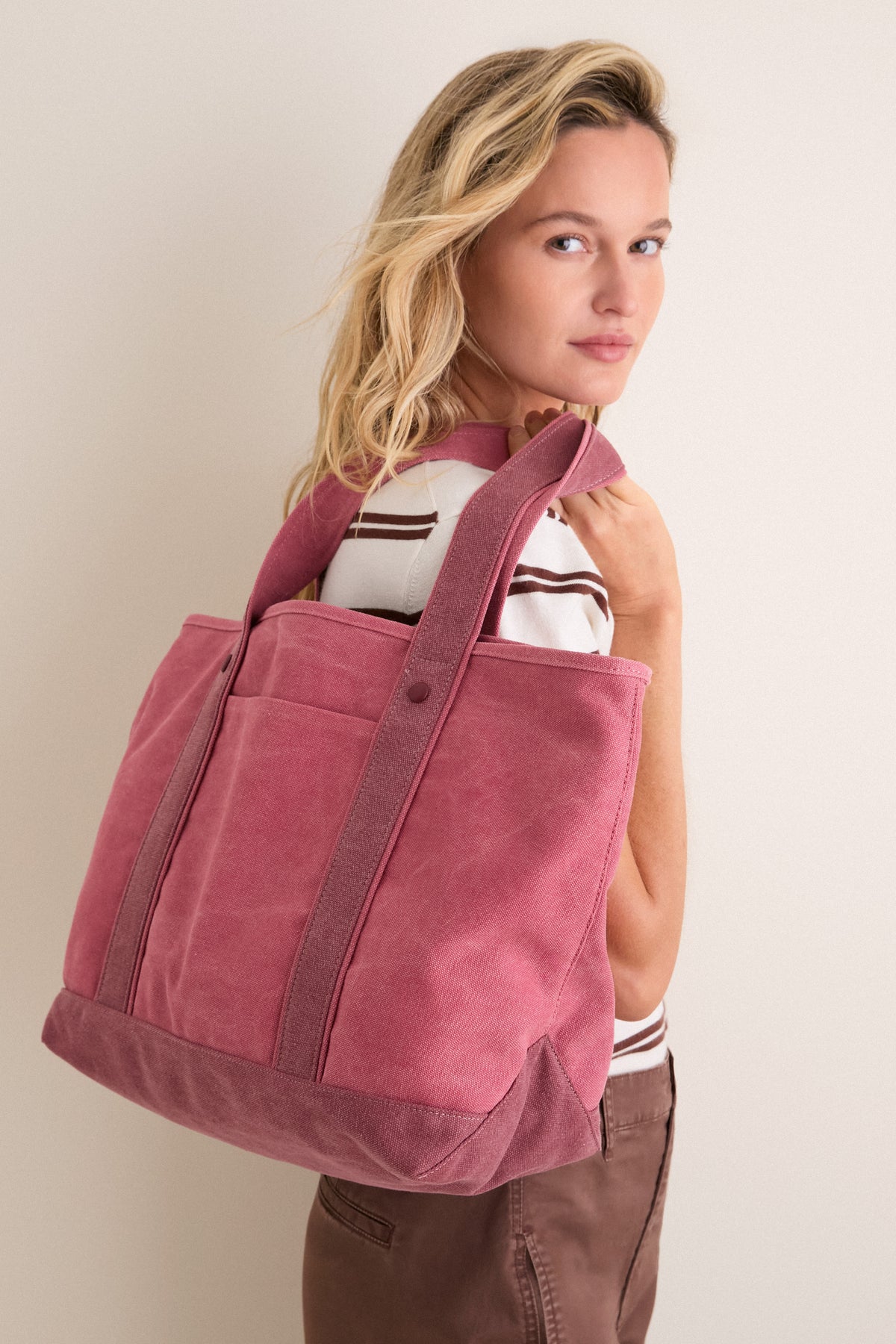 Large Brick Heritage Canvas Tote