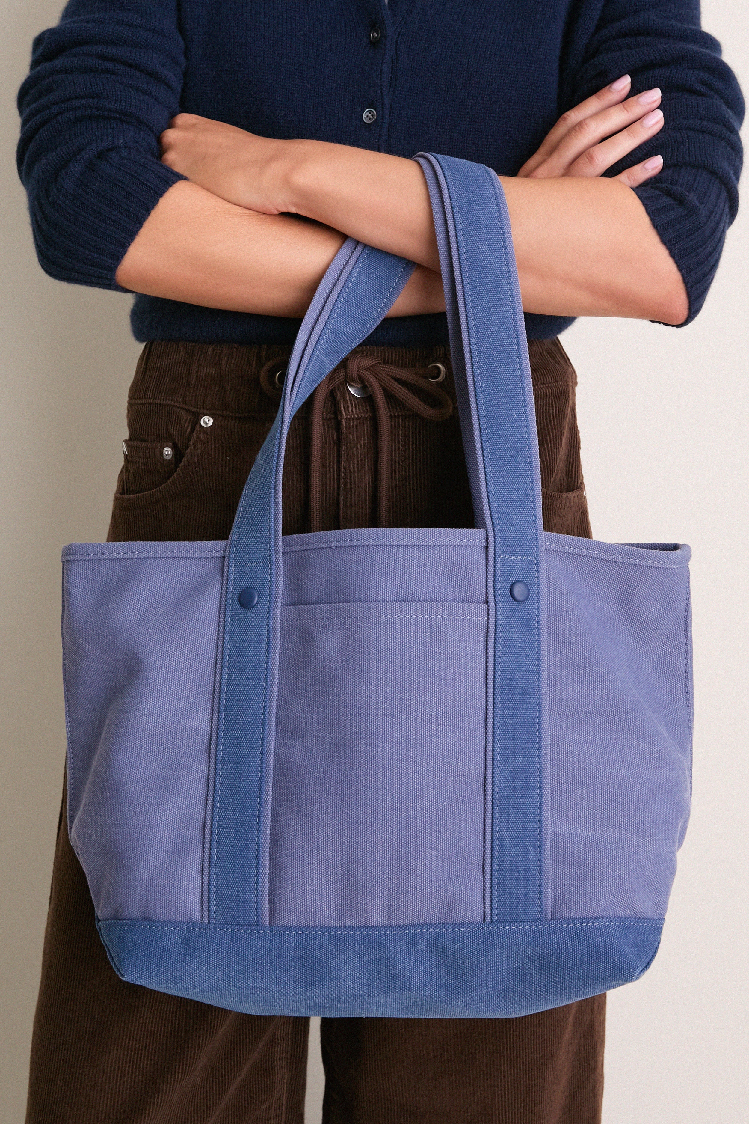 Small Cornflower Heritage Canvas Tote