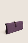 Plum Satin Gabrielle Clutch