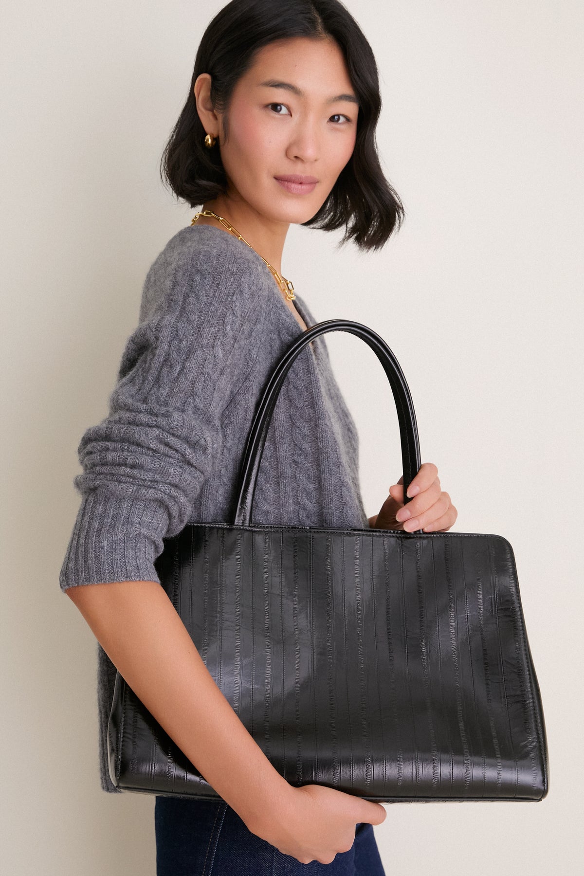 Black Eel Work Tote