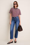 Moonwave Lexi Mid Rise Bowed Straight