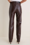 Burgundy Croc Cassie Super High Rise Straight