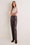 Burgundy Croc Cassie Super High Rise Straight