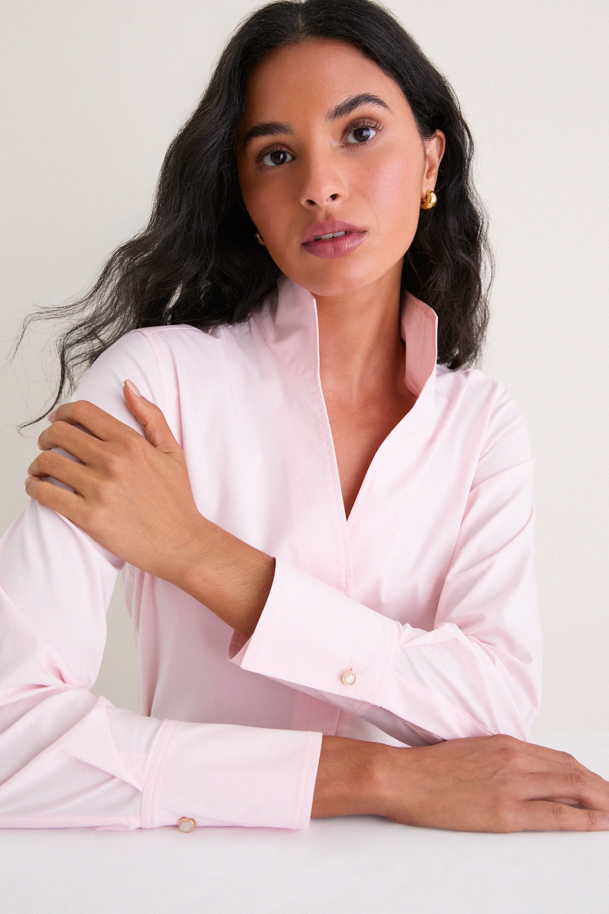 Light Pink Bessette Button Down