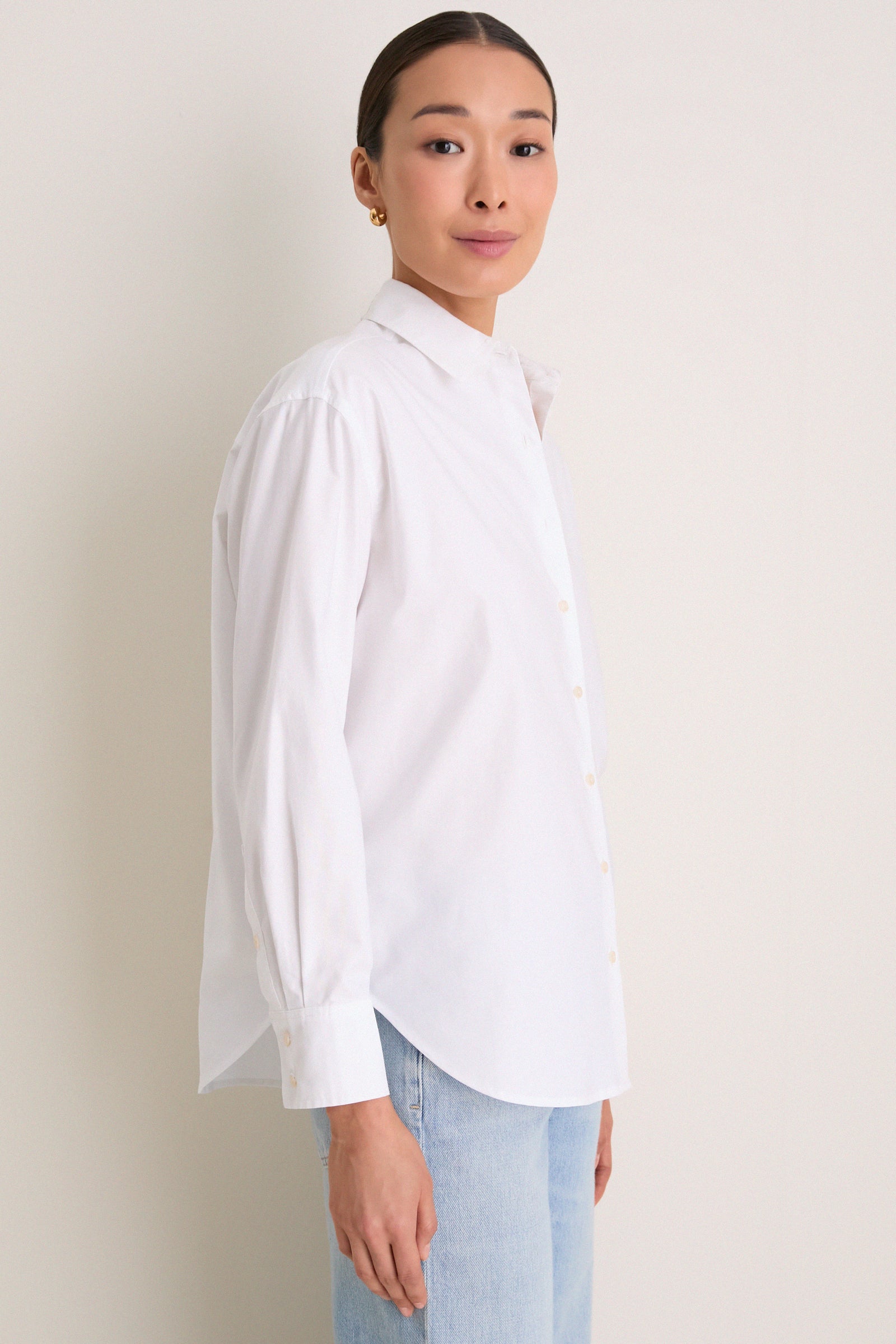 White Oxford Nadine Button Down