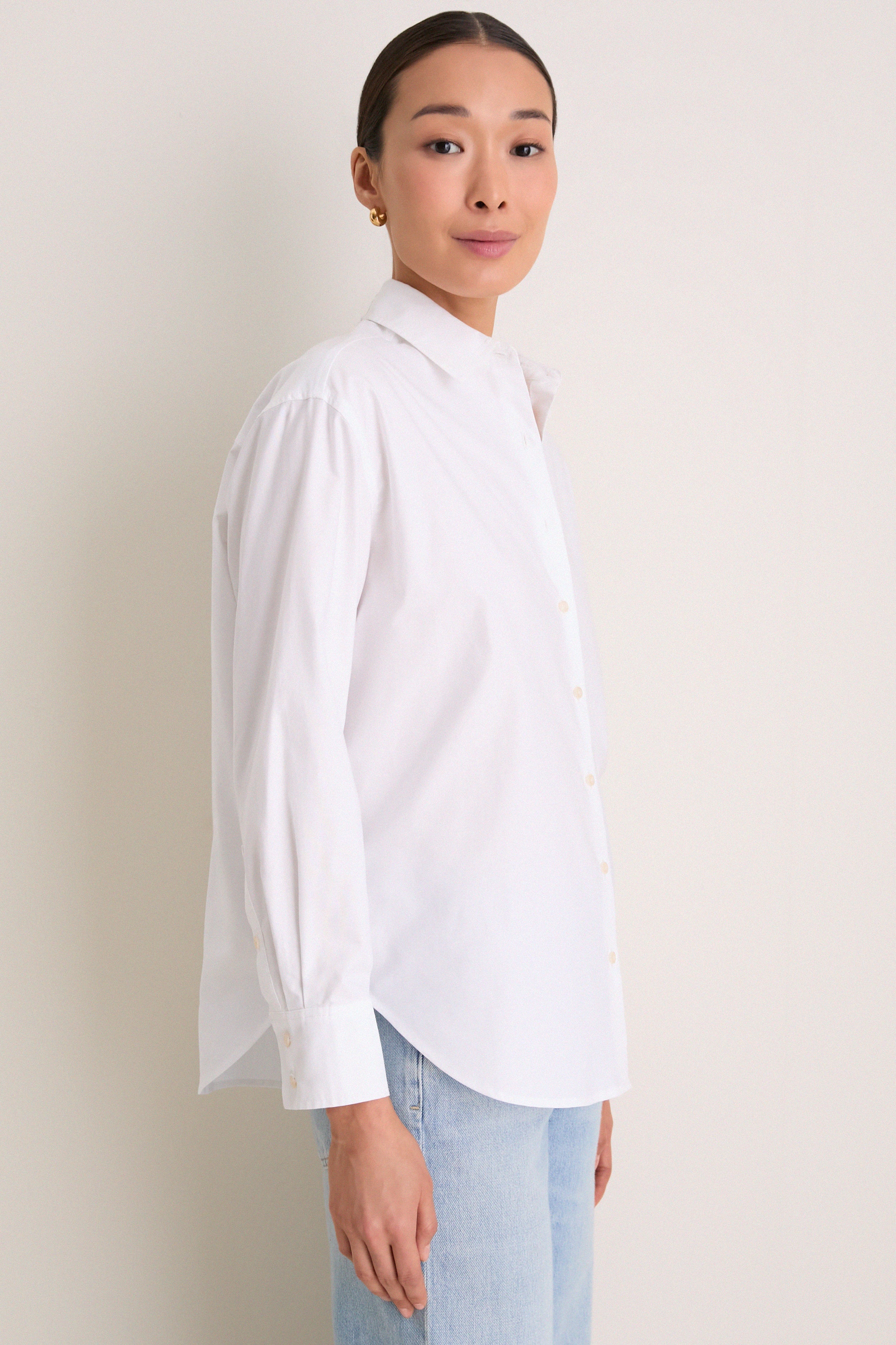 White Oxford Nadine Button Down