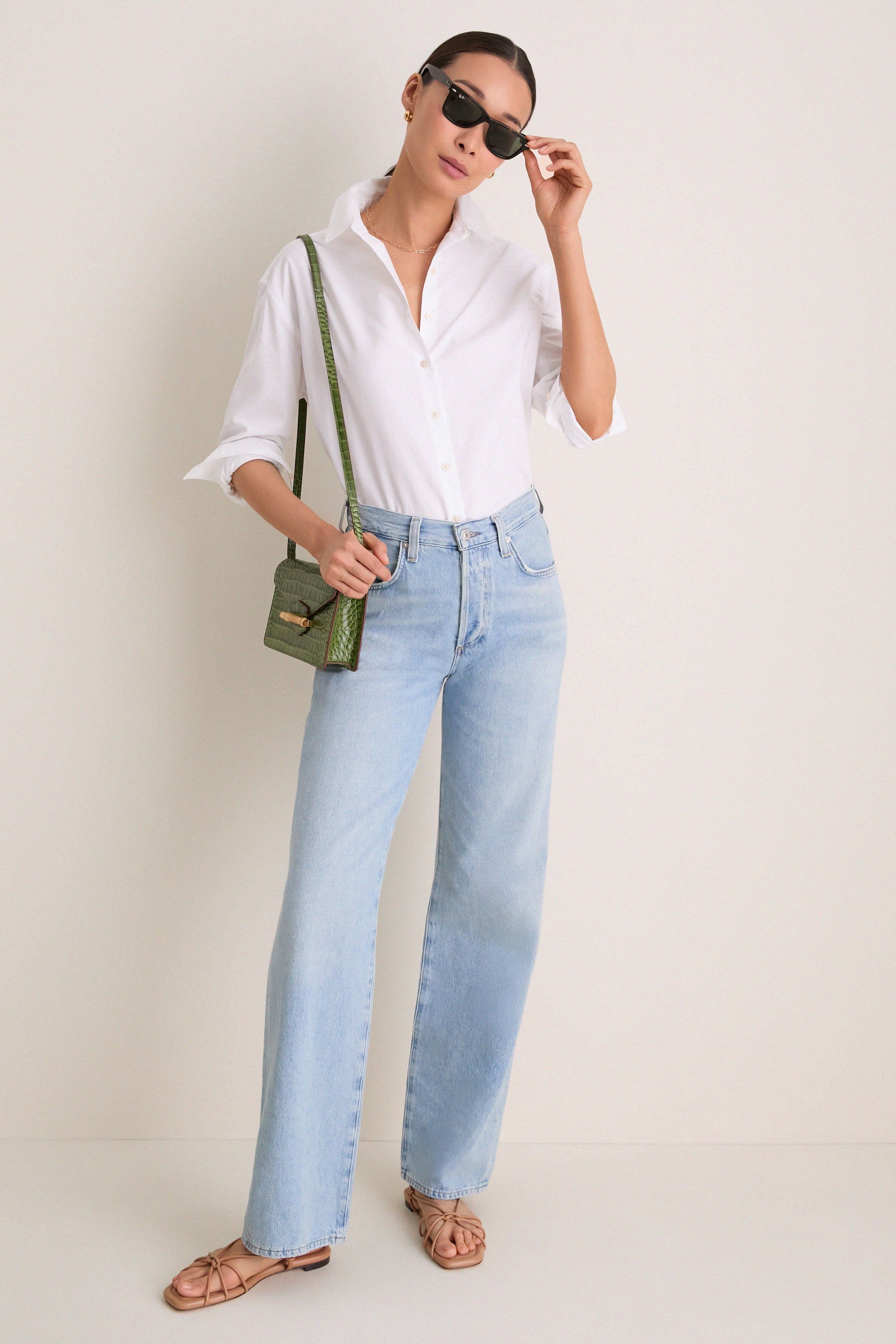 White Oxford Nadine Button Down