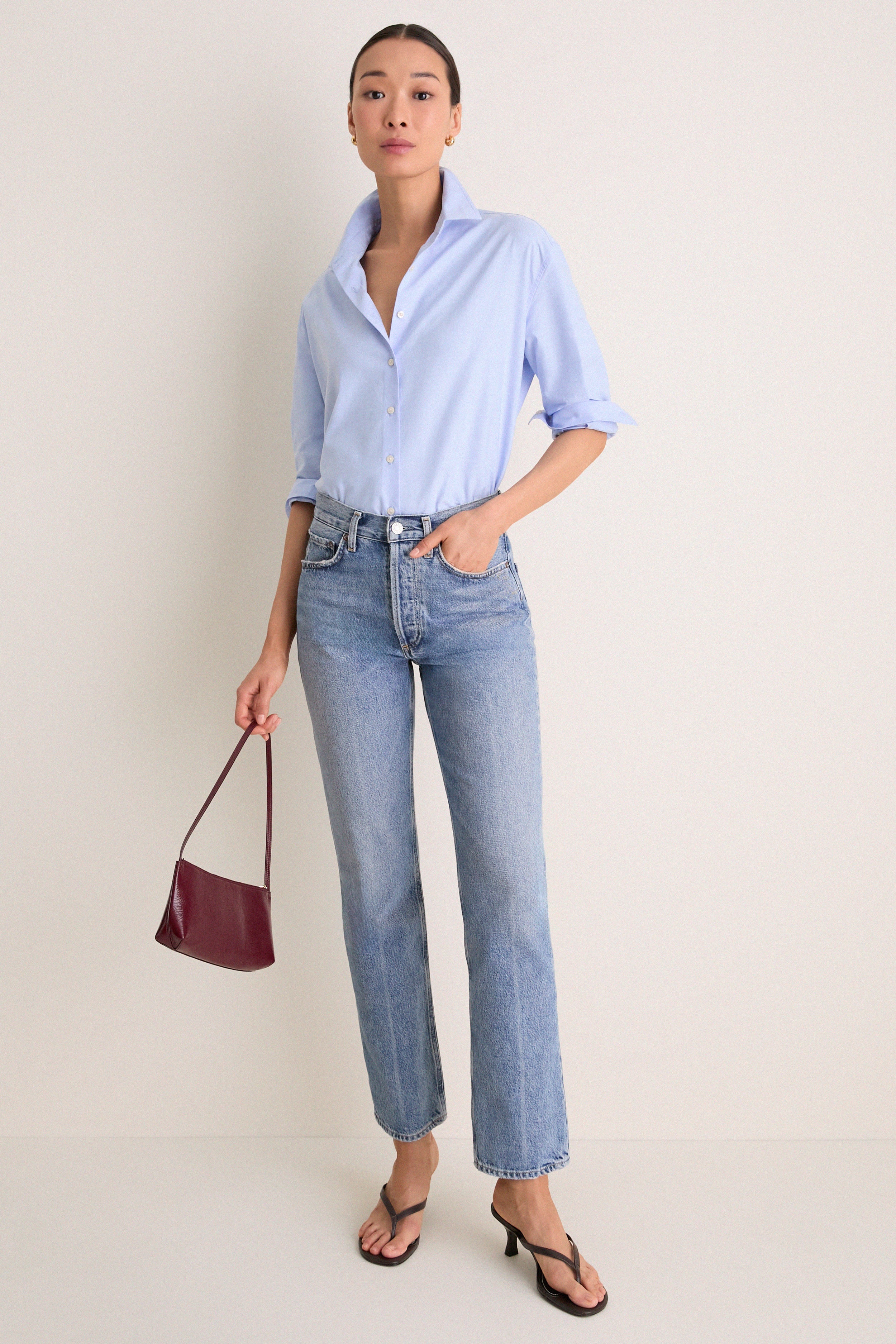 Blue Oxford Nadine Button Down
